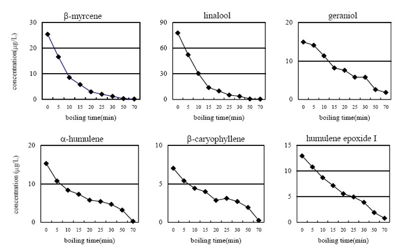 Results of boiling hop compounds